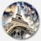 Designart - The Paris Paris Eiffel TowerView from Ground' Ultra Glossy Cityscape Circle Wall Art